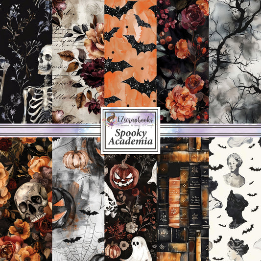 Spooky Academia - 12X12 Halloween Scrapbook Paper Pack - 25-8285