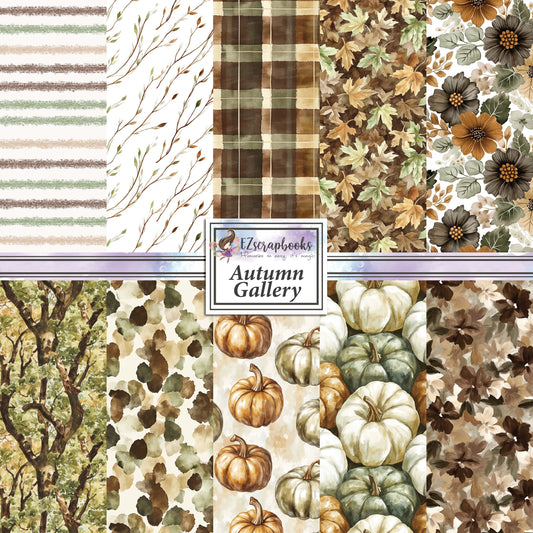 Autumn Gallery - 12X12 Scrapbook Paper Pack - 25-8292