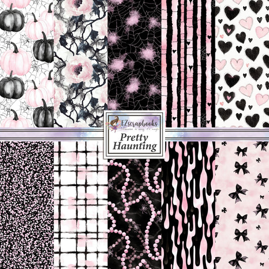 Pretty Haunting - 12X12 Halloween Scrapbook Paper Pack - 25-8293