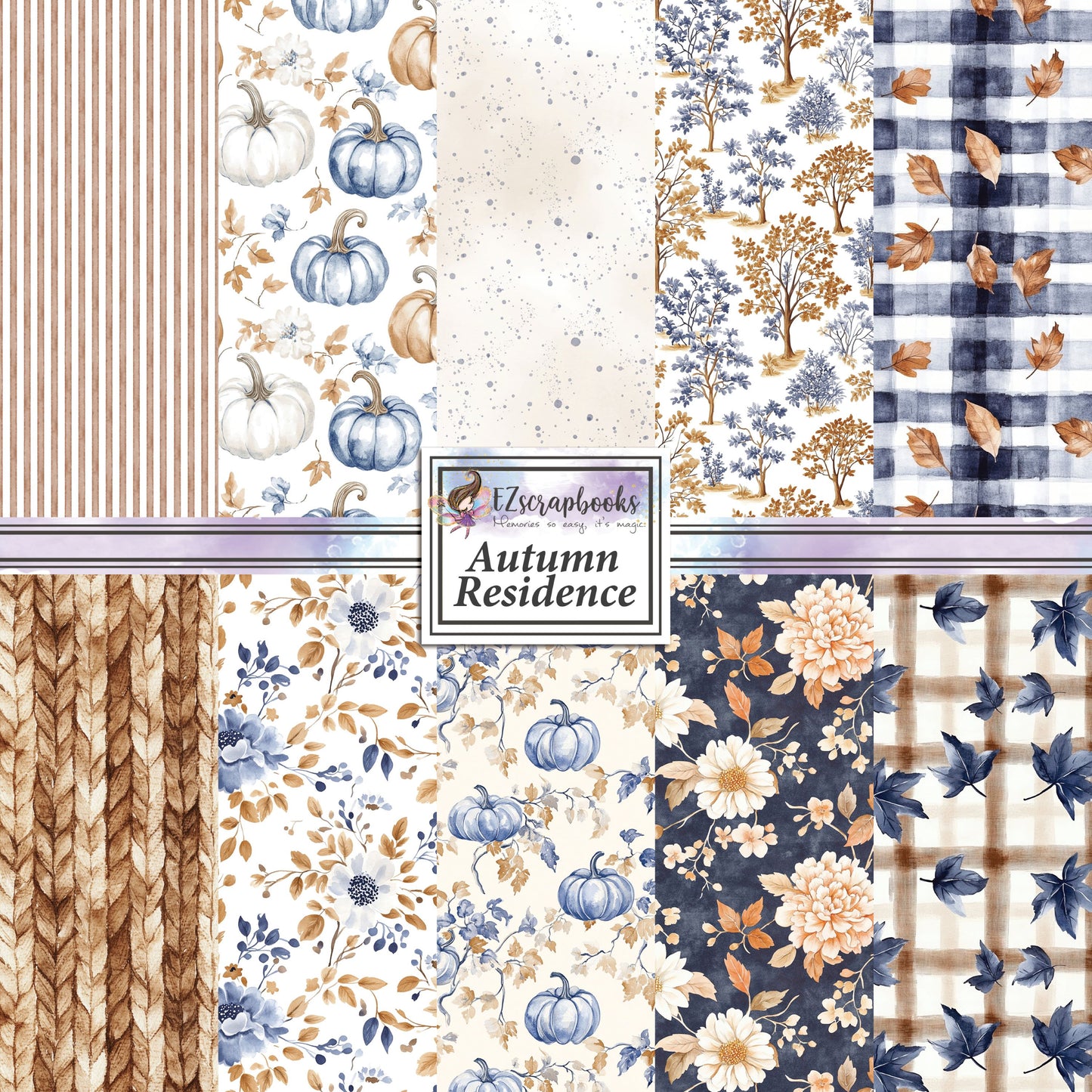 Autumn Residence - 12X12 Fall Scrapbook Paper Pack - 25-8296
