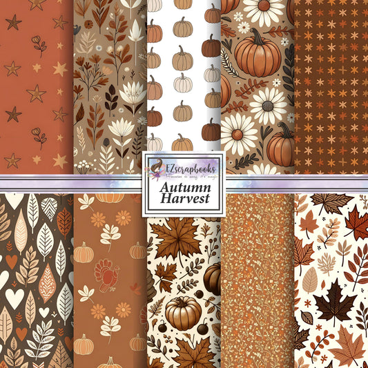 Autumn Harvest - 12X12 Scrapbook Paper Pack - 25-8302