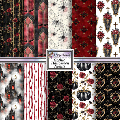 Gothic Halloween Nights - 12X12 Scrapbook Paper Pack - 25-8331