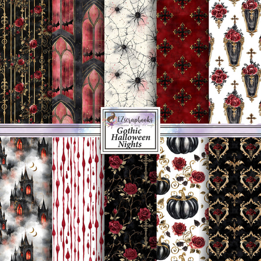 Gothic Halloween Nights - 12X12 Scrapbook Paper Pack - 25-8331