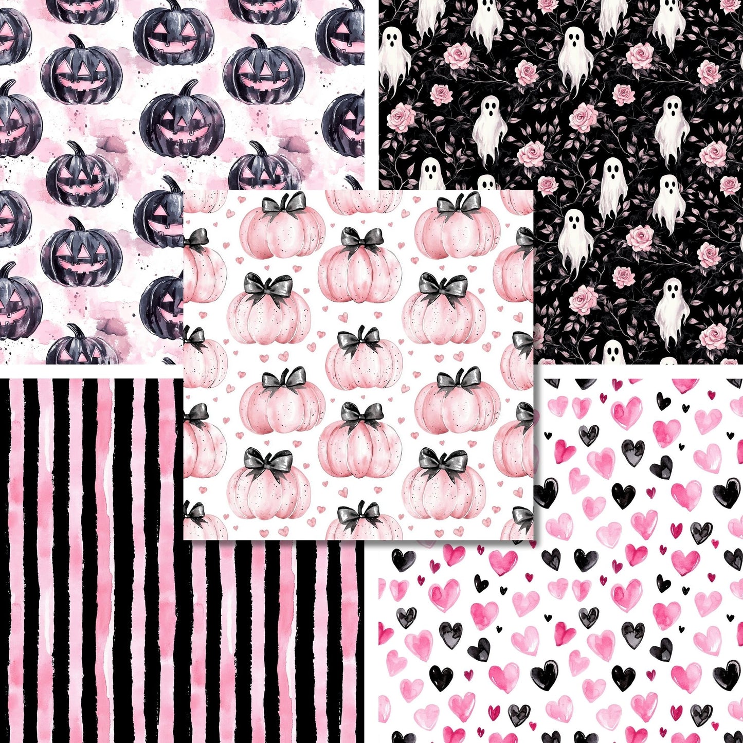 Cute Pink Halloween - 12X12 Scrapbook Paper Pack - 25-8335