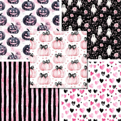 Cute Pink Halloween - 12X12 Scrapbook Paper Pack - 25-8335