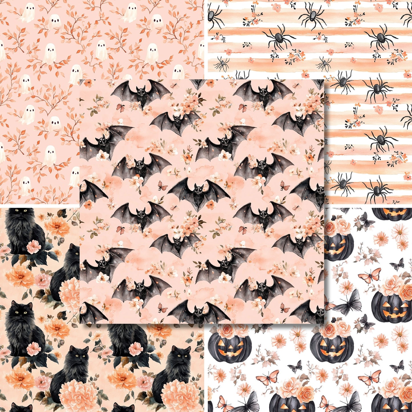 Floral Halloween - 12X12 Scrapbook Paper Pack - 25-8336