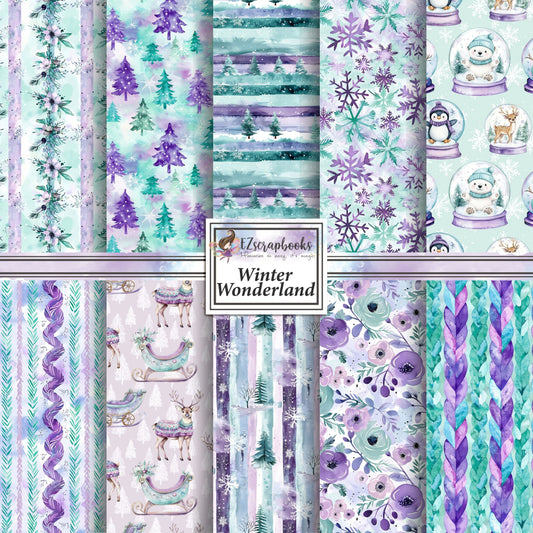 Winter Wonderland - 12X12 Christmas Scrapbook Paper Pack - 25-8340