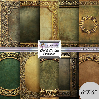 Gold Celtic Frames - 6X6 Paper Pack - 25-8341-6