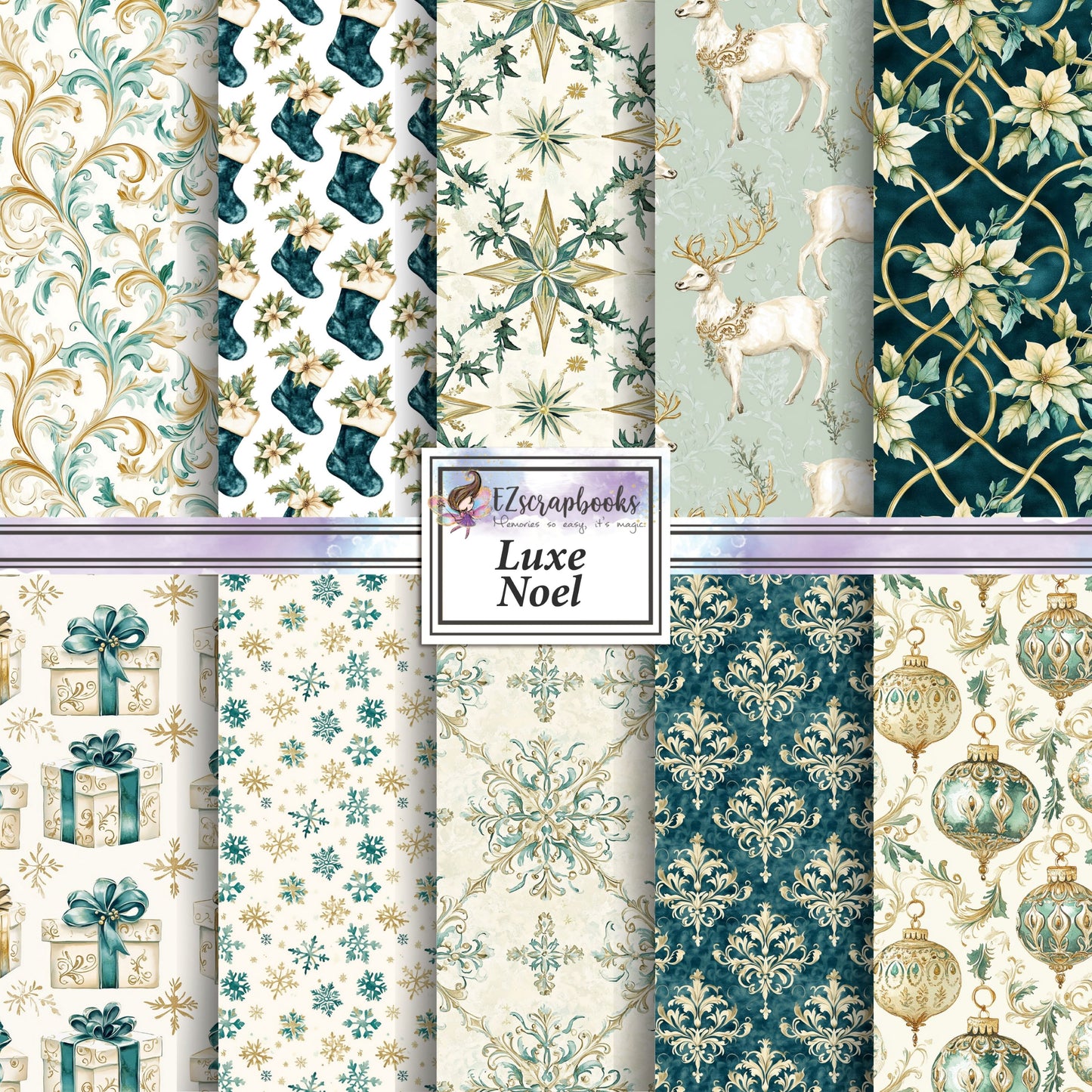 Luxe Noel - 12X12 Christmas Scrapbook Paper Pack - 25-8342