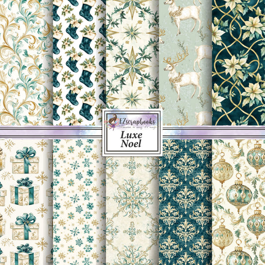 Luxe Noel - 12X12 Christmas Scrapbook Paper Pack - 25-8342