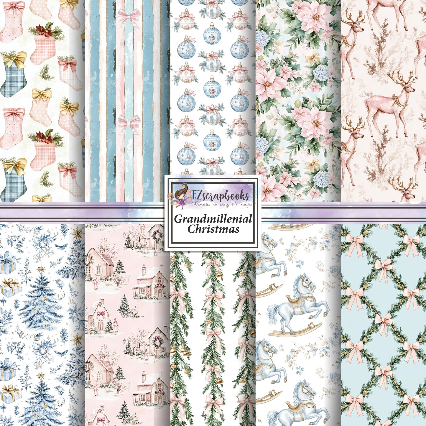 Grandmillenial Christmas - 12X12 Scrapbook Paper Pack - 25-8343