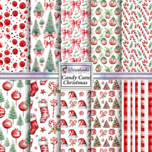 Candy Cane Christmas - 12X12 Scrapbook Paper Pack - 25-8344