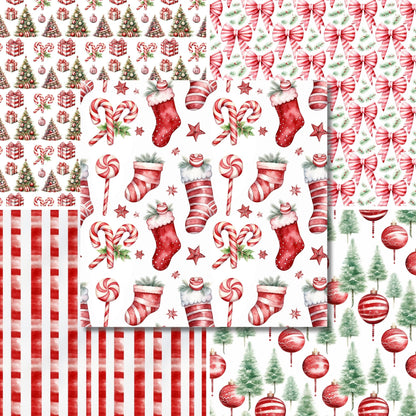 Candy Cane Christmas - 12X12 Scrapbook Paper Pack - 25-8344