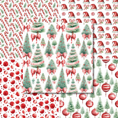 Candy Cane Christmas - 12X12 Scrapbook Paper Pack - 25-8344