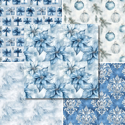 Icy Blue Christmas - 12X12 Scrapbook Paper Pack - 25-8348