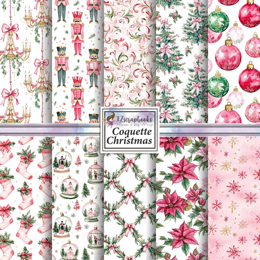 Coquette Christmas - 12X12 Scrapbook Paper Pack - 25-8351