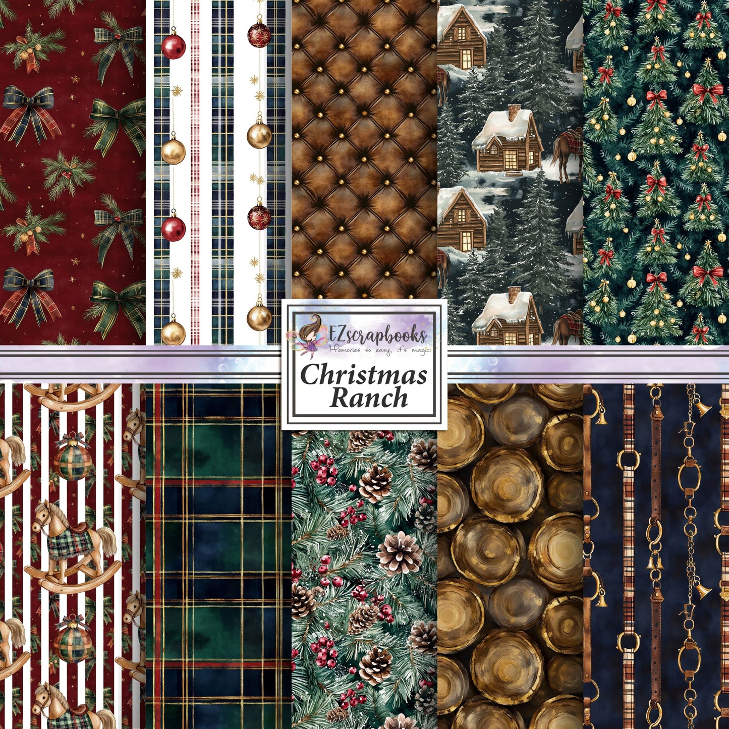 Christmas Ranch - 12X12 Scrapbook Paper Pack - 25-8352