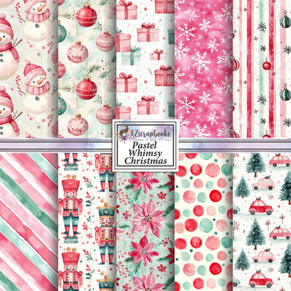Pastel Whimsy Christmas - 12X12 Scrapbook Paper Pack - 25-8353