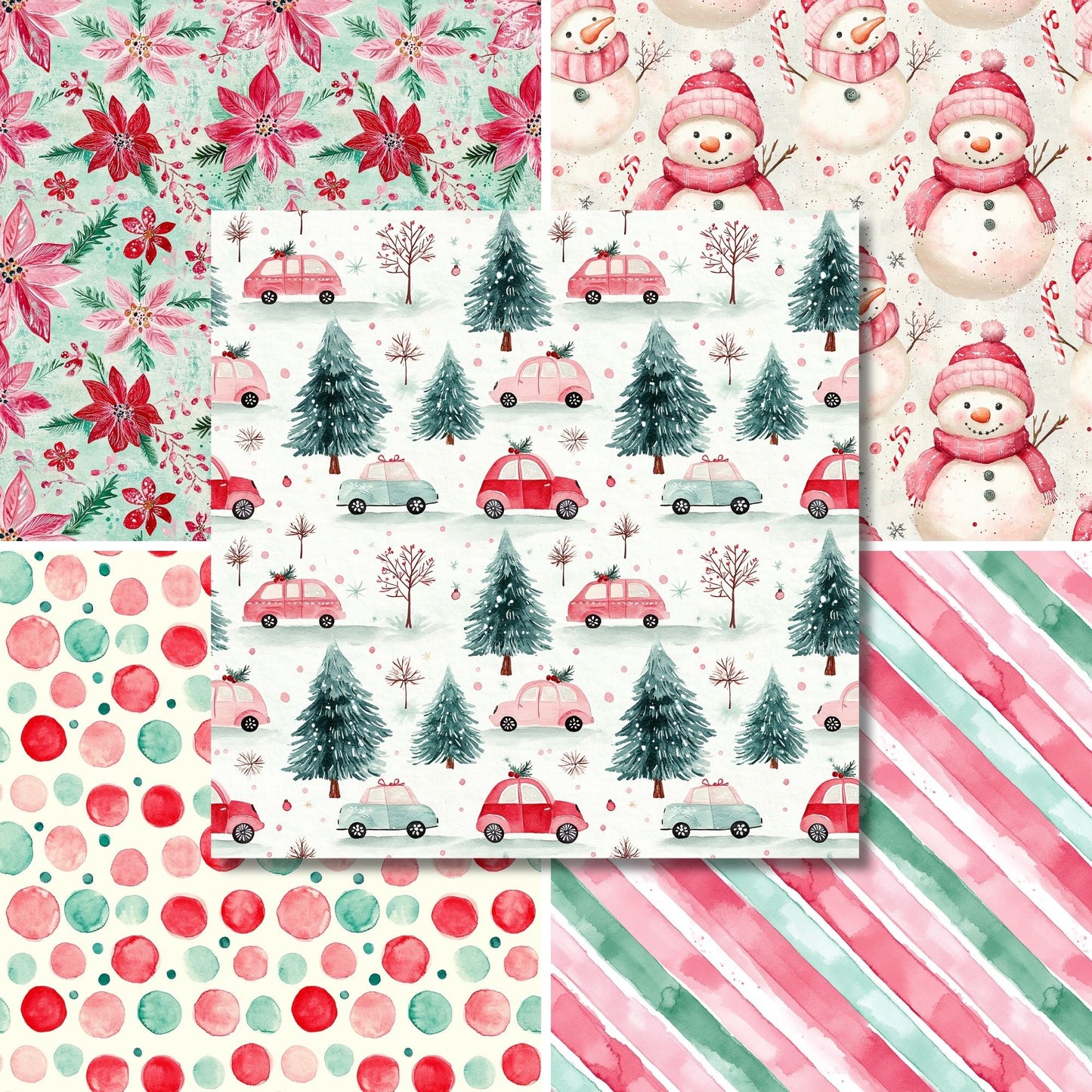Pastel Whimsy Christmas - 12X12 Scrapbook Paper Pack - 25-8353