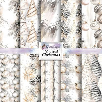 Neutral Christmas - 12X12 Scrapbook Paper Pack - 25-8354
