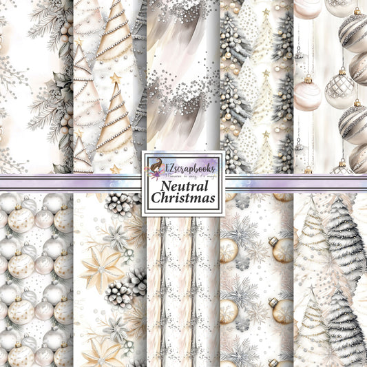Neutral Christmas - 12X12 Scrapbook Paper Pack - 25-8354