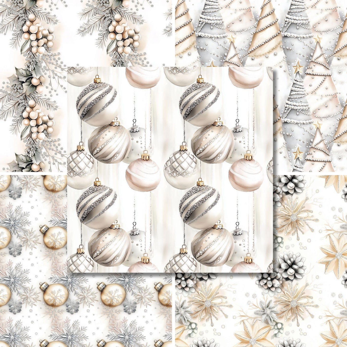 Neutral Christmas - 12X12 Scrapbook Paper Pack - 25-8354