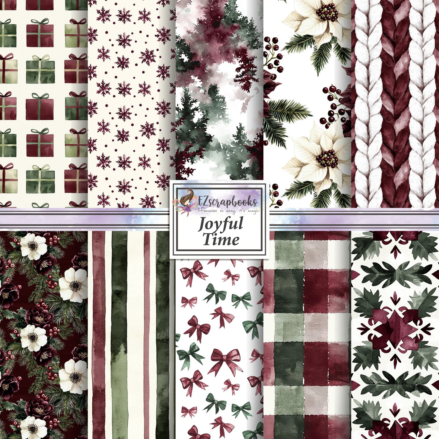 Joyful Time - 12X12 Christmas Scrapbook Paper Pack - 25-8357