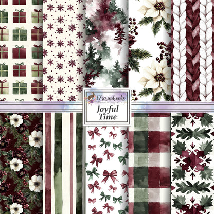 Joyful Time - 12X12 Christmas Scrapbook Paper Pack - 25-8357