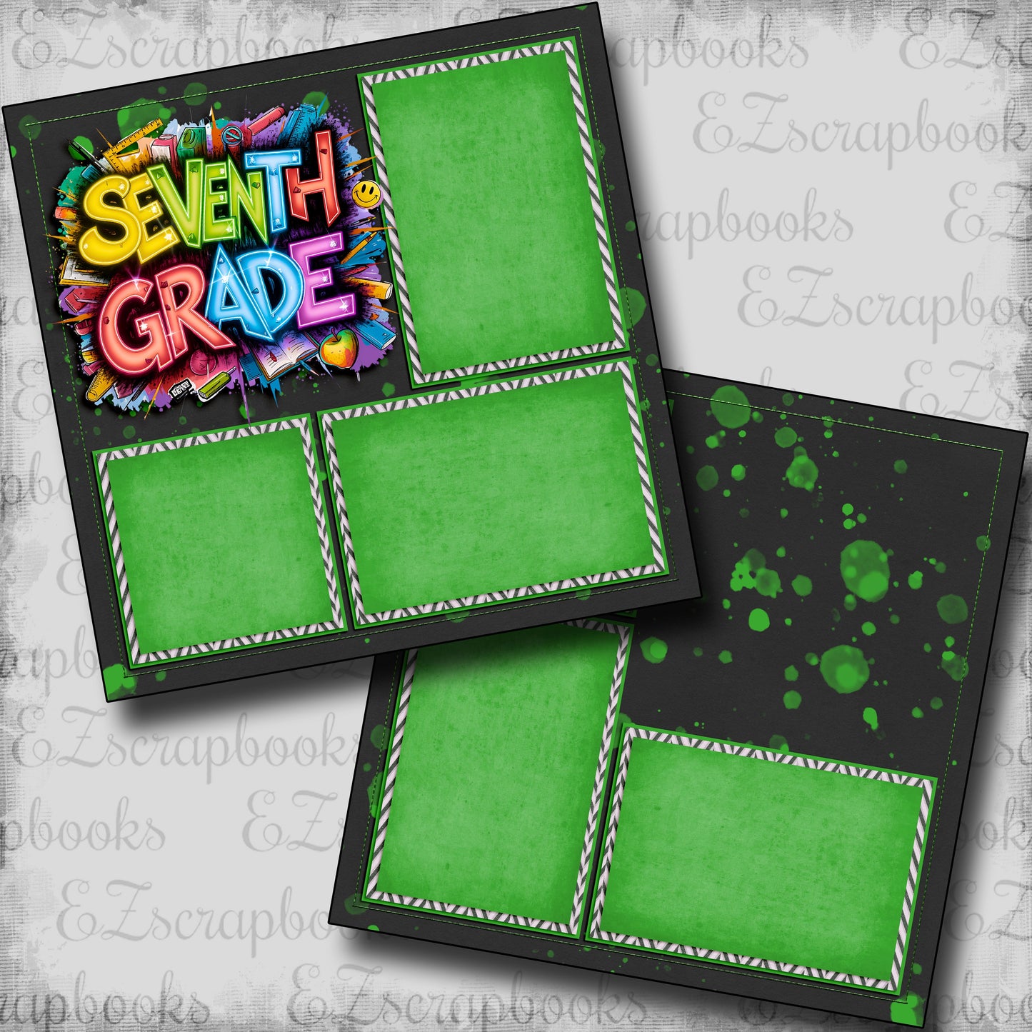Seventh Grade Boy - Scrapbook Layout - 25-722