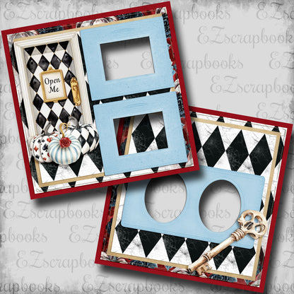 Haunted Alice Door - EZ Digital Scrapbook Pages - INSTANT DOWNLOAD
