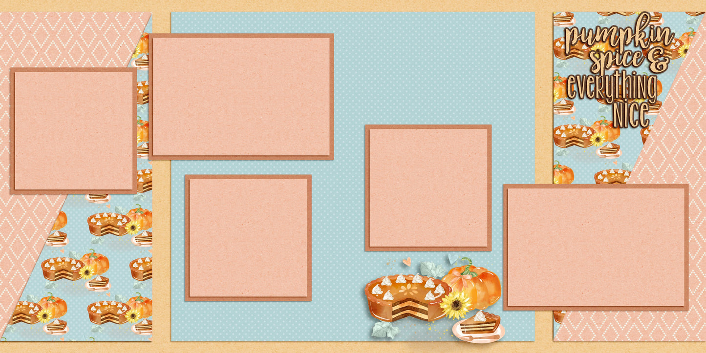 Thankful Kitchen - Set of 5 Double Page Layouts - 1638