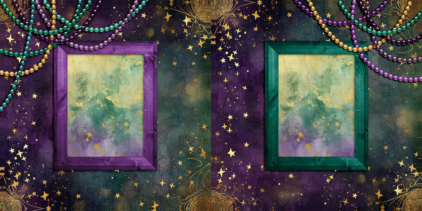 Mardi Gras Time - Set of 5 Double Page Scrapbook Layouts - 25-1022