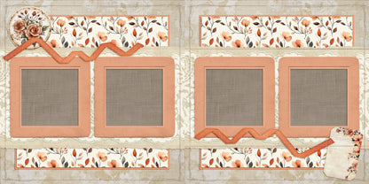 Amber Roses - Scrapbook Layout - 25-530