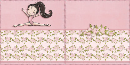 Gymnastics Split Brunette NPM - Scrapbook Layout - 24-605