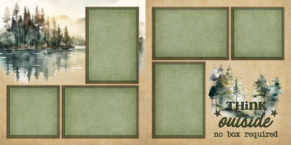 Outside Adventures - Set of 5 Double Page Scrapbook Layouts - 25-1052