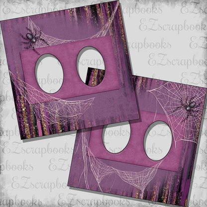 Haunted Spiders - EZ Digital Scrapbook Pages - INSTANT DOWNLOAD