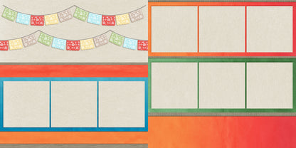 Fiesta - Set of 5 Double Page Layouts - 1696