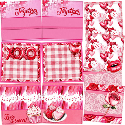 Love is Sweet NPM - Set of 5 Double Page Scrapbook Layouts - 26-1007