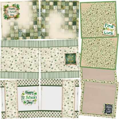 Cheers to Luck NPM - Set of 5 Double Page Scrapbook Layouts - 26-1009