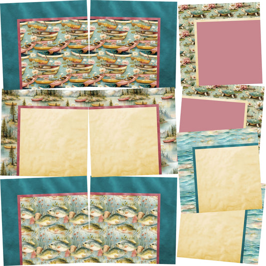 Lake Girl NPM - Set of 5 Double Page Scrapbook Layouts - 26-1031