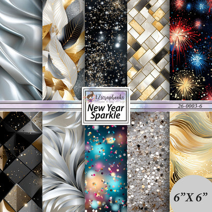 New Year Sparkle - 6X6 Paper Pack - 26-0003-6