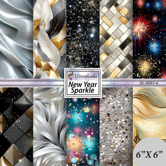 New Year Sparkle - 6X6 Paper Pack - 26-0003-6