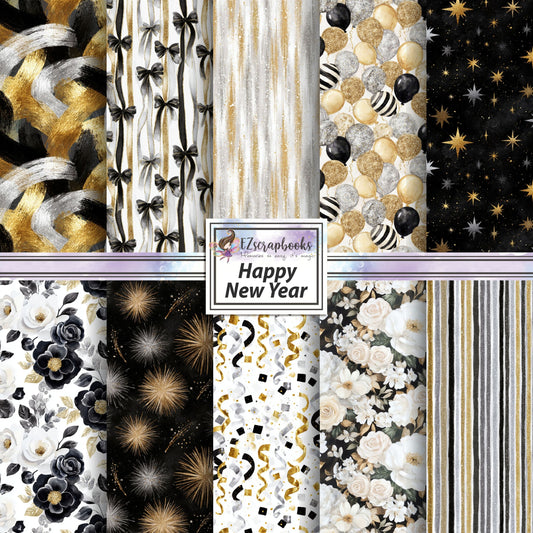 Happy New Year - 12X12 Scrapbook Paper Pack - 26-8006
