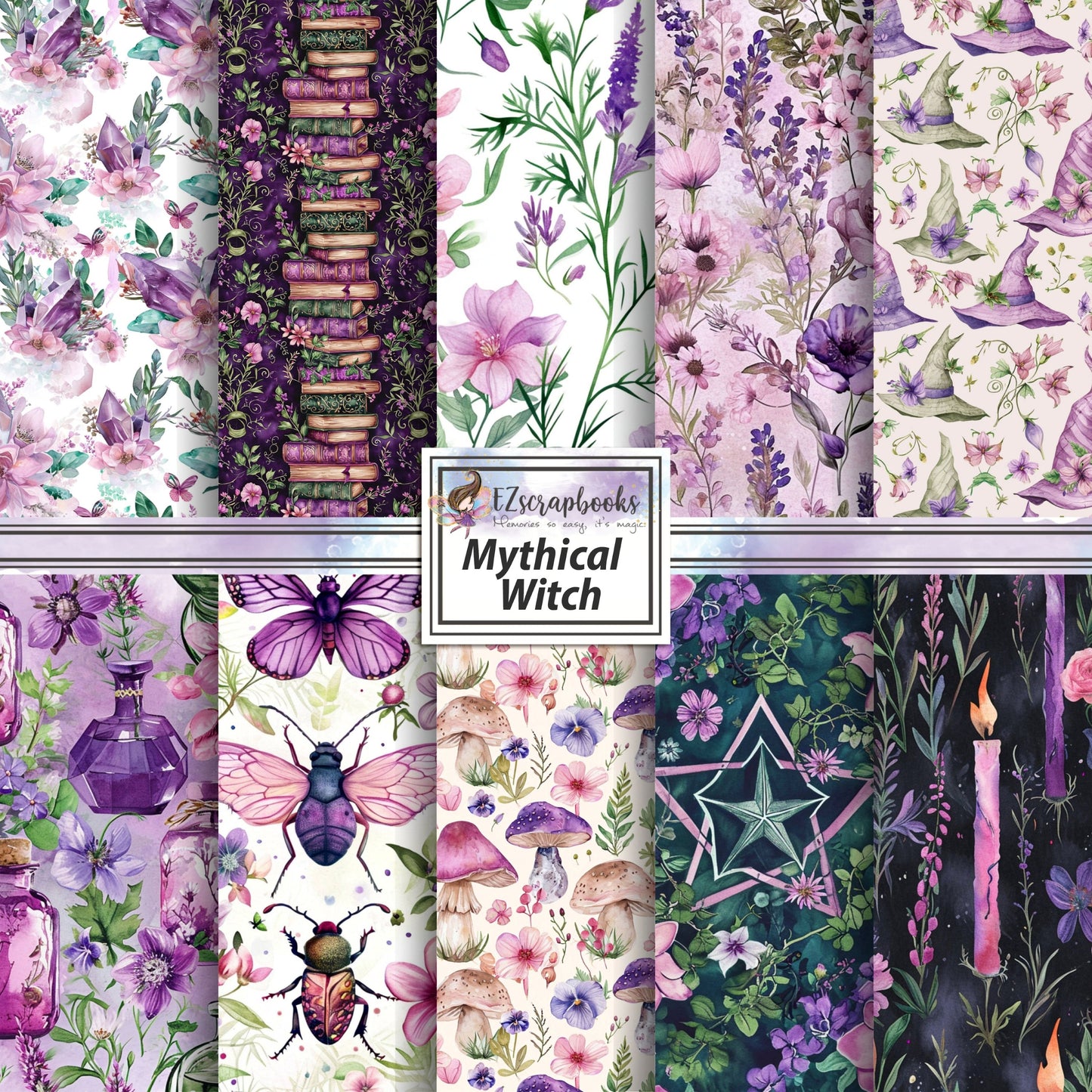 Mythical Witch - 12X12 Scrapbook Paper Pack - 26-8012