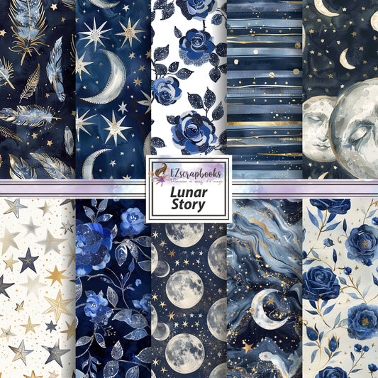 Lunar Story - 12X12 Scrapbook Paper Pack - 26-8013