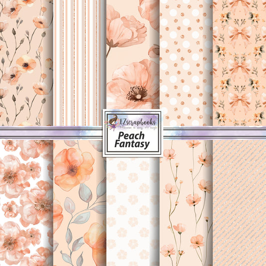 Peach Fantasy - 12X12 Scrapbook Paper Pack - 26-8016
