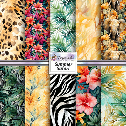 Summer Safari - 12X12 Scrapbook Paper Pack - 26-8020