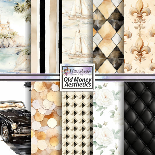 Old Money Aesthetics - 12X12 Scrapbook Paper Pack - 26-8021