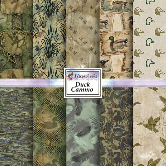 Duck Cammo - Hunting - 12X12 Scrapbook Paper Pack - 26-8028