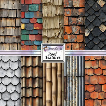 Roof Textures - 12X12 Scrapbook Paper Pack - 26-8035